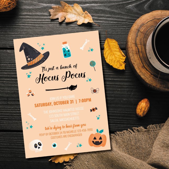 Invitation à la fête Halloween Hocus Pocus (Créateur téléchargé)