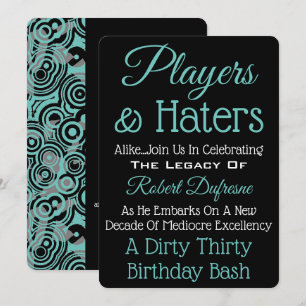 Invitation à la fête "Joueurs & Haters" tendance