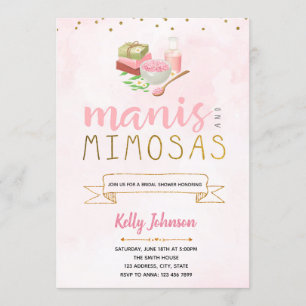 Invitation à la fête Manis et Mimosas