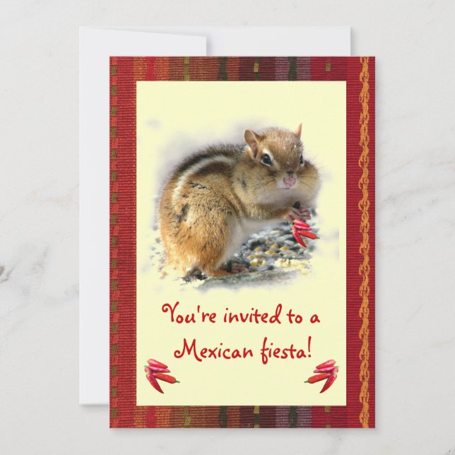 Invitation à la fête mexicaine de Chipmunk (Devant)