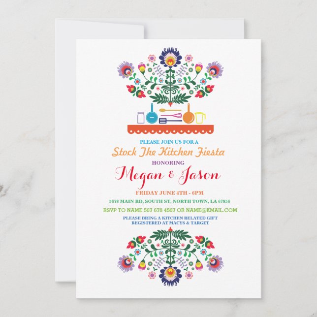 Invitation à la fête mexicaine du Stock The Kitche (Devant)