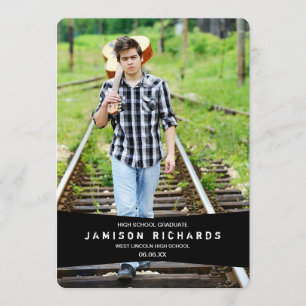 Invitation à la fête moderne de bannière / Noir