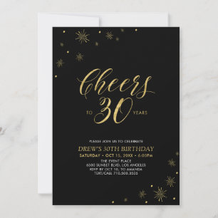 Invitation À la fête pour 30 ans   Fête d'anniversaire 30 ans