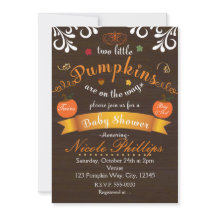 Invitation à la fête prénatale d'automne pour des