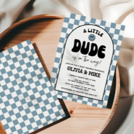 Invitation à la fête prénatale de Little Dude Baby