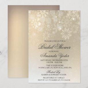Invitation à la fête prénuptiale flocon de neige d