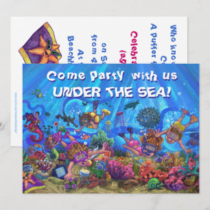 Invitation à la fête sous-marine pour quatre