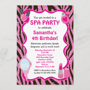 Invitation à la fête Spa, sommeil Spa