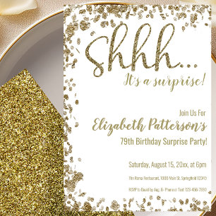 Invitation à la fête surprise pour le 79e annivers