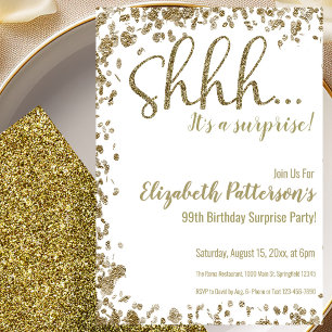 Invitation à la fête surprise pour le 99e annivers
