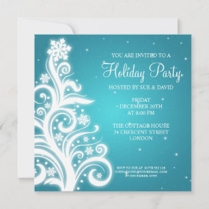 Invitation à la fête Tourbillonnant Arbre de Noël 