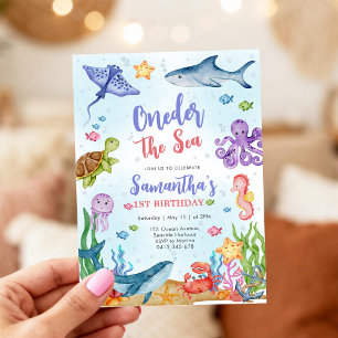 Invitation à la fête Under the Sea 1er anniversair