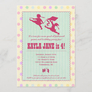 Invitation à la fête Vintage pour les amuseurs en