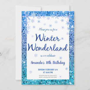Invitation à la fête Winter Wonderland