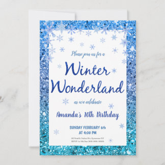 Invitation à la fête Winter Wonderland