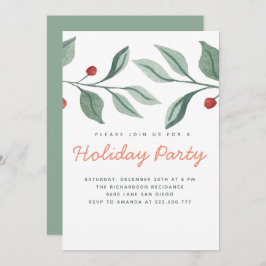 Invitation à la feuille de verdure de la fête de v