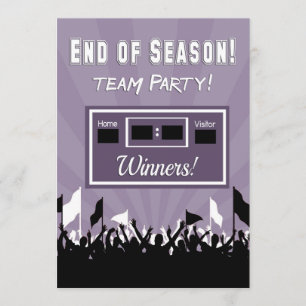 Invitation à la fin de saison de l'équipe