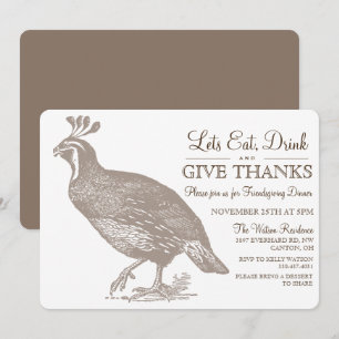 Invitation à la Friendsgiving d'automne et de potl