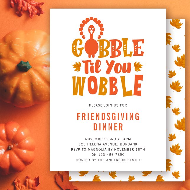 Invitation à la Friendsgiving Faites du bruit jusq (Créateur téléchargé)