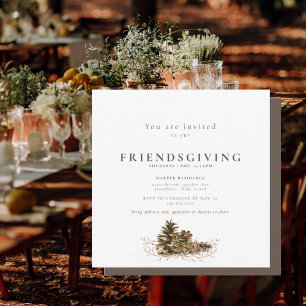 Invitation à la Friendsgiving ii du cône de pin si
