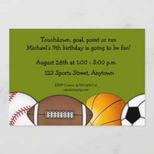Invitation à la frontière des boules de sport