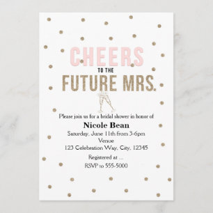 Invitation À la future Mme, une fête de mariage moderne