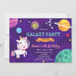 Invitation à la galaxie de l'espace licorne