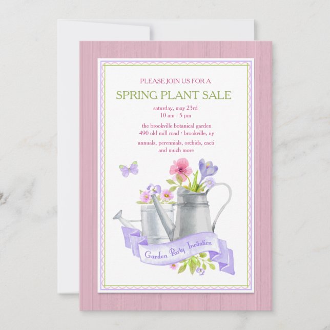 Invitation à la Garden Party (Devant)