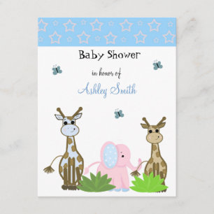 Invitation à la Giraffe et au Baby shower des élép