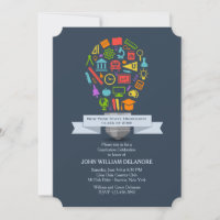 Invitation à la graduation de l'ampoule de l'école