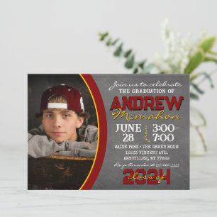 Invitation à la graduation du marron et du tableau