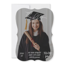 Invitation à la graduation élégante — "le fait!