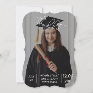 Invitation à la graduation élégante — "le fait!