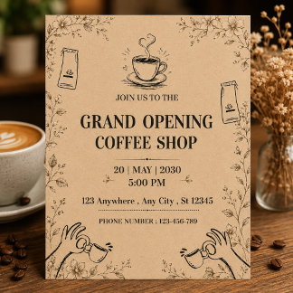 Invitation à la grande ouverture du café