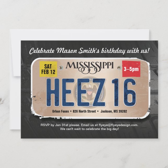 Invitation à la licence pour le Mississippi pour l (Devant)