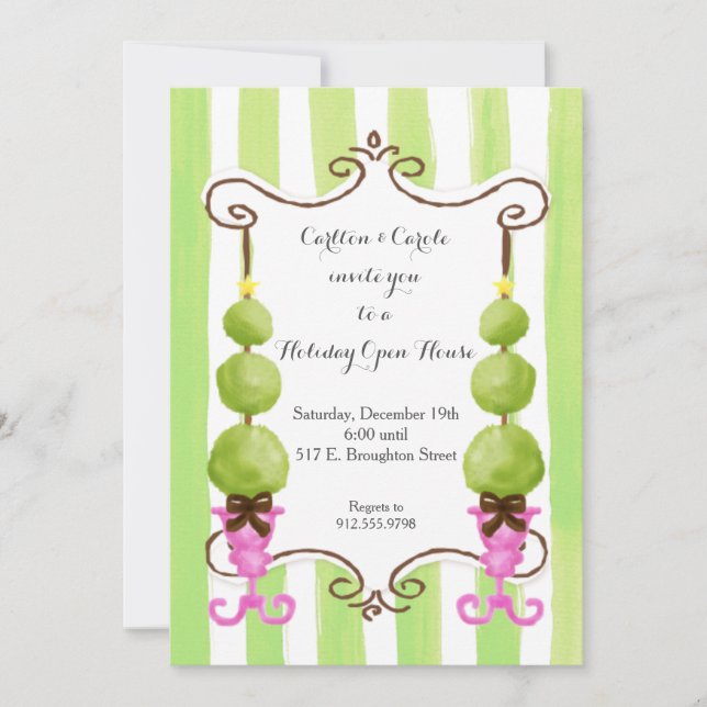 Invitation à la maison ouverte de Noël (Devant)