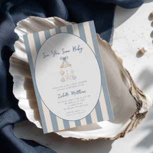 Invitation À la mer bientôt bébé Fête de naissance côtière po