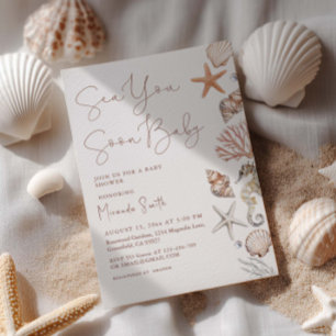 Invitation À la mer bientôt Shower de bébé côtier
