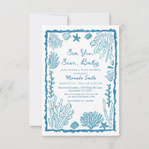 Invitation À la mer bientôt Shower pour bébé côtier