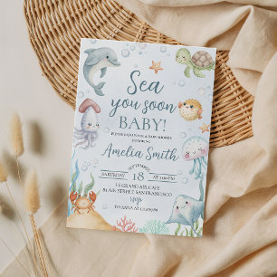 Invitation À la Mer Bientôt Sous la Mer Baby Shower
