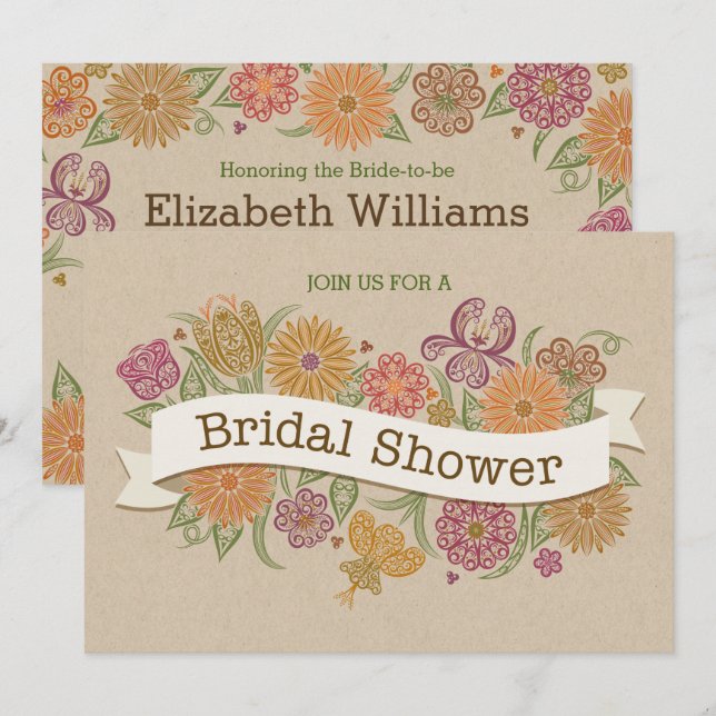 Invitation à la nuptiale d'automne (Devant / Derrière)