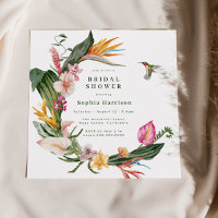 Invitation à la nuptiale de couronnes florales tro