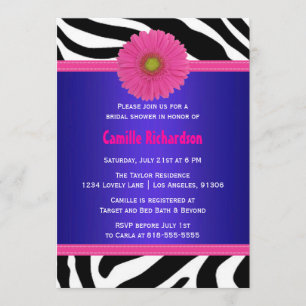 Invitation à la nuptiale de la marine et du rose