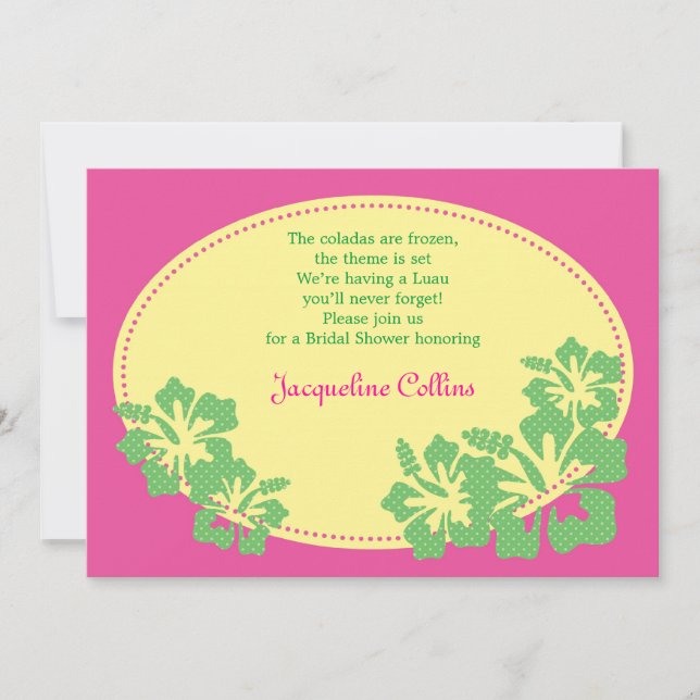 Invitation à la nuptiale de l'Hibiscus d'Hawaï (Devant)