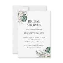 Invitation à la nuptiale de Monstera, orchidée tro
