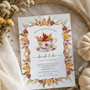 Invitation à la nuptiale de thé d'automne
