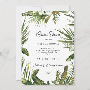 invitation à la nuptiale d'orchidée tropicale feui