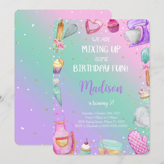 Invitation à la pâtisserie (Devant / Derrière)