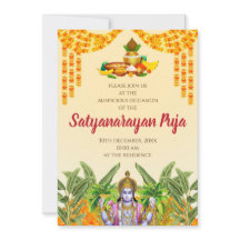 Invitation à la pooja indienne Invitation à la kat