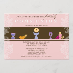 Invitation à la première communion féminine
